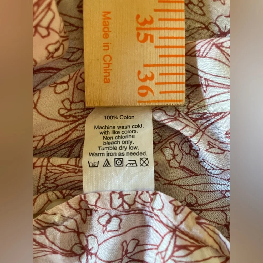 J. Crew Printed Voile Popover Pink and White Floral Button-Down Shirt